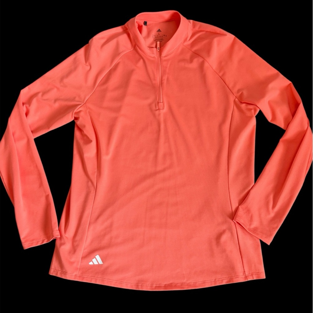 Like new- Womens Large Adidas Coral Long Sleeve Top